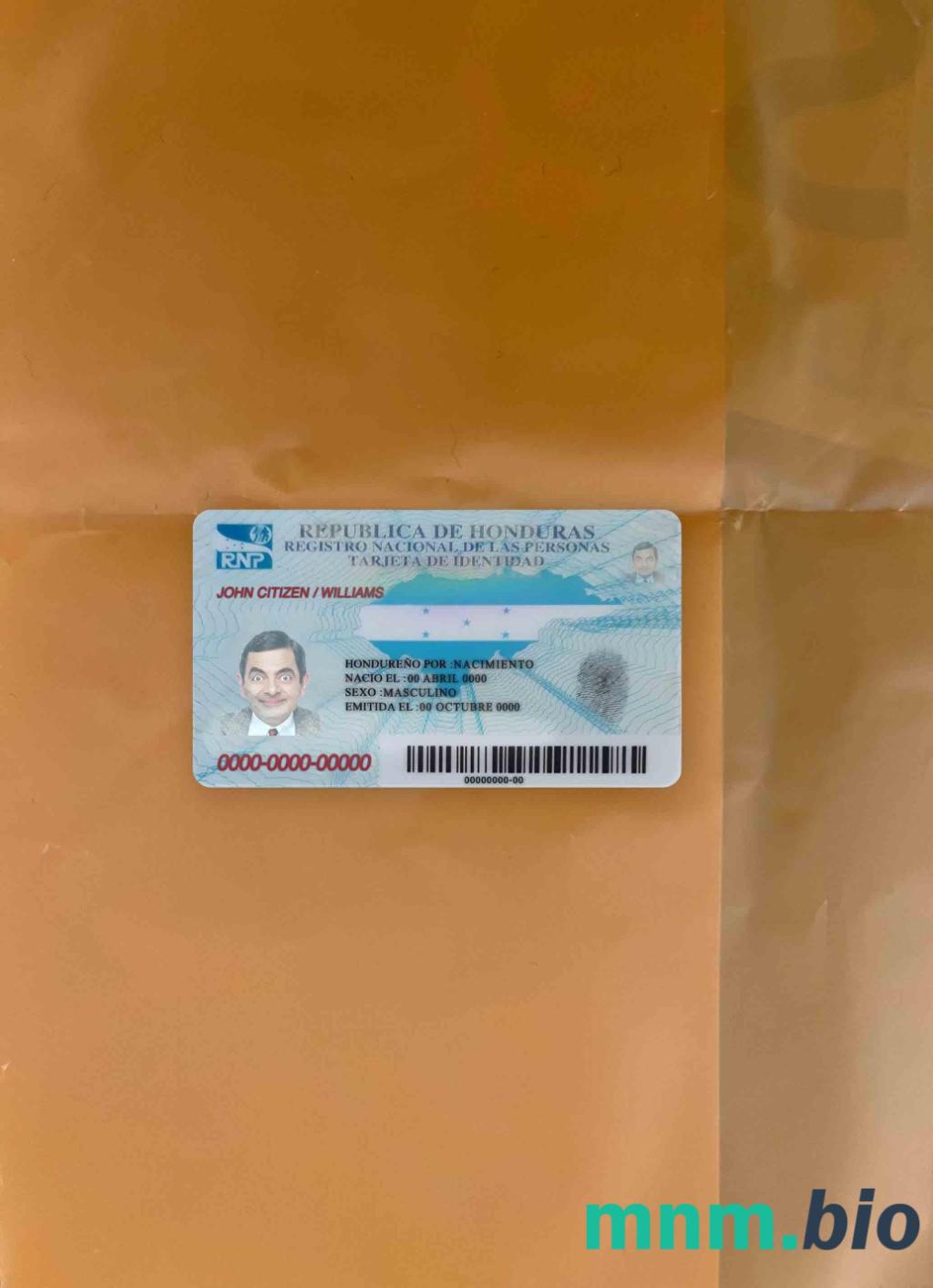 Honduras ID fotowygląd szablon PSD